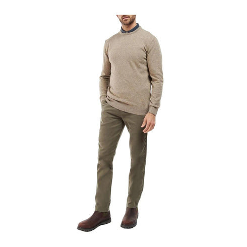 Barbour Pullover Maglia Uomo in 100% lana Beige A24 - BARBOURMKN0345 - ST32 - L - Francavilla Moda